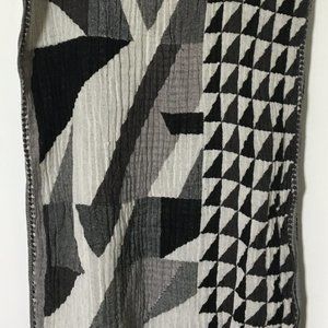 Abstract geometric minimalist modern woven scarf / wrap